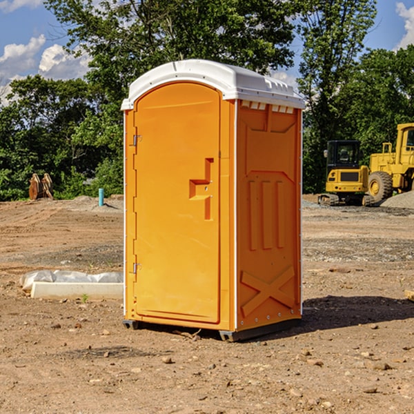 how often are the portable toilets cleaned and serviced during a rental period in Dolliver Iowa